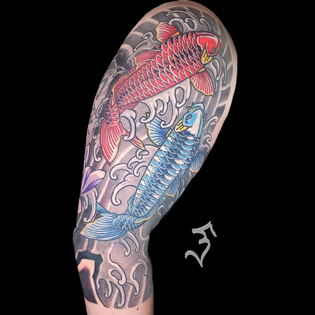 Tattoos - Quade Dahlstrom Koi Fish - 143793